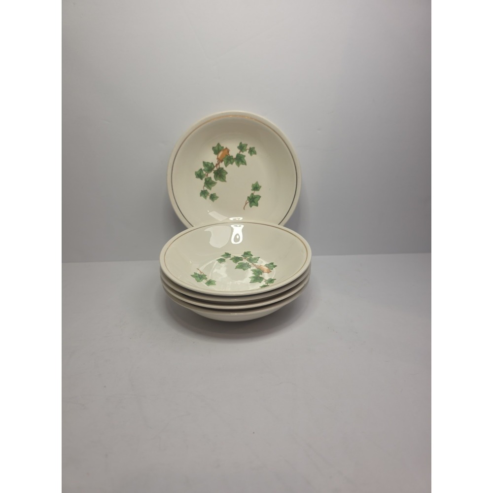 5 Paden City Pottery Berry/Fruit/dessert Bowls Ivy 5 1/4" Across